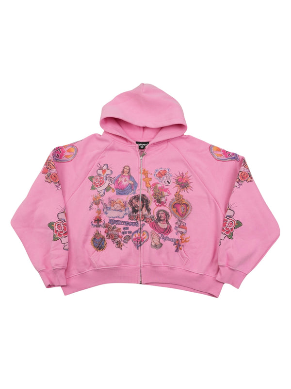 WE ARE RIGHTEOUS ZIP UP / PINK