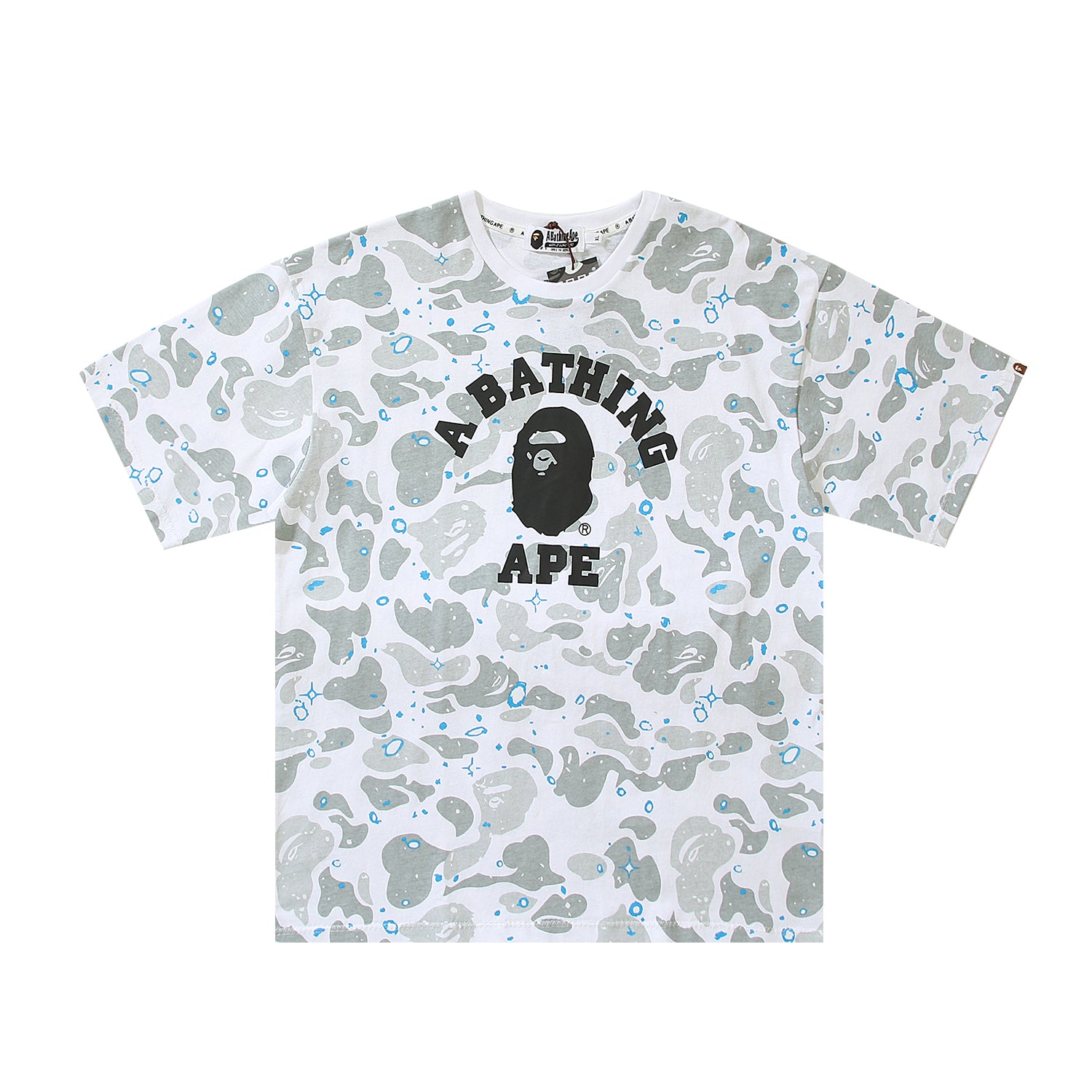 BAPE WHITE CAMO GLOW IN THE DARK TEE — ONLINE EXCLUSIVE — 12