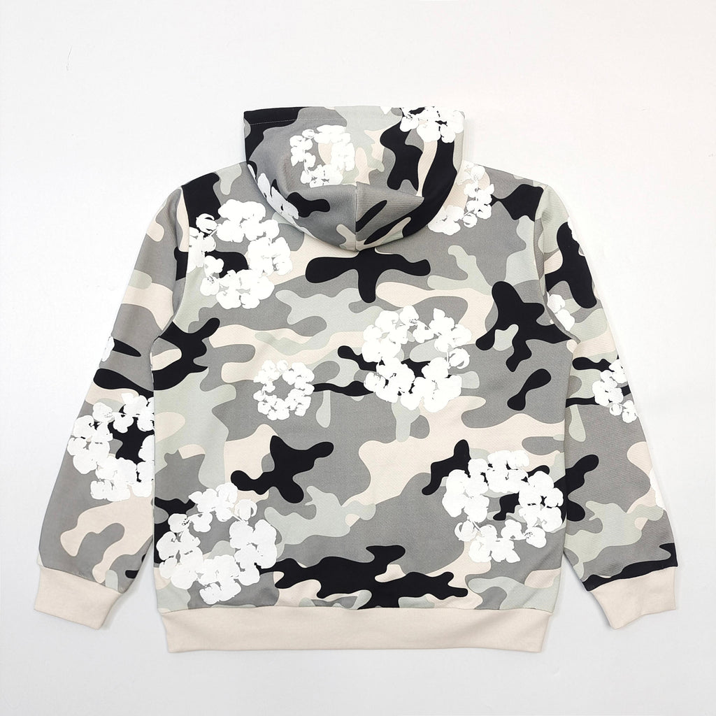 DENIM TEARS / COTTON WREATH ZIP UP HOODIE / WHITE CAMO