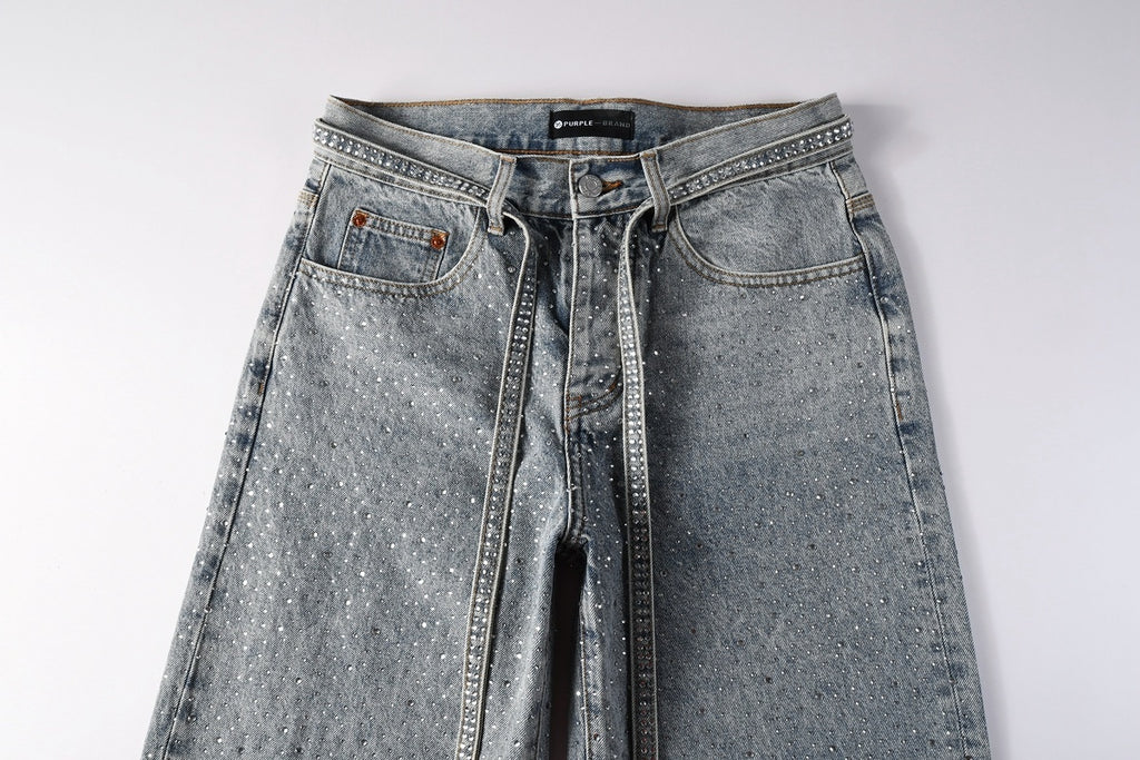 MEN DENIM RHINESTONES JEANS
