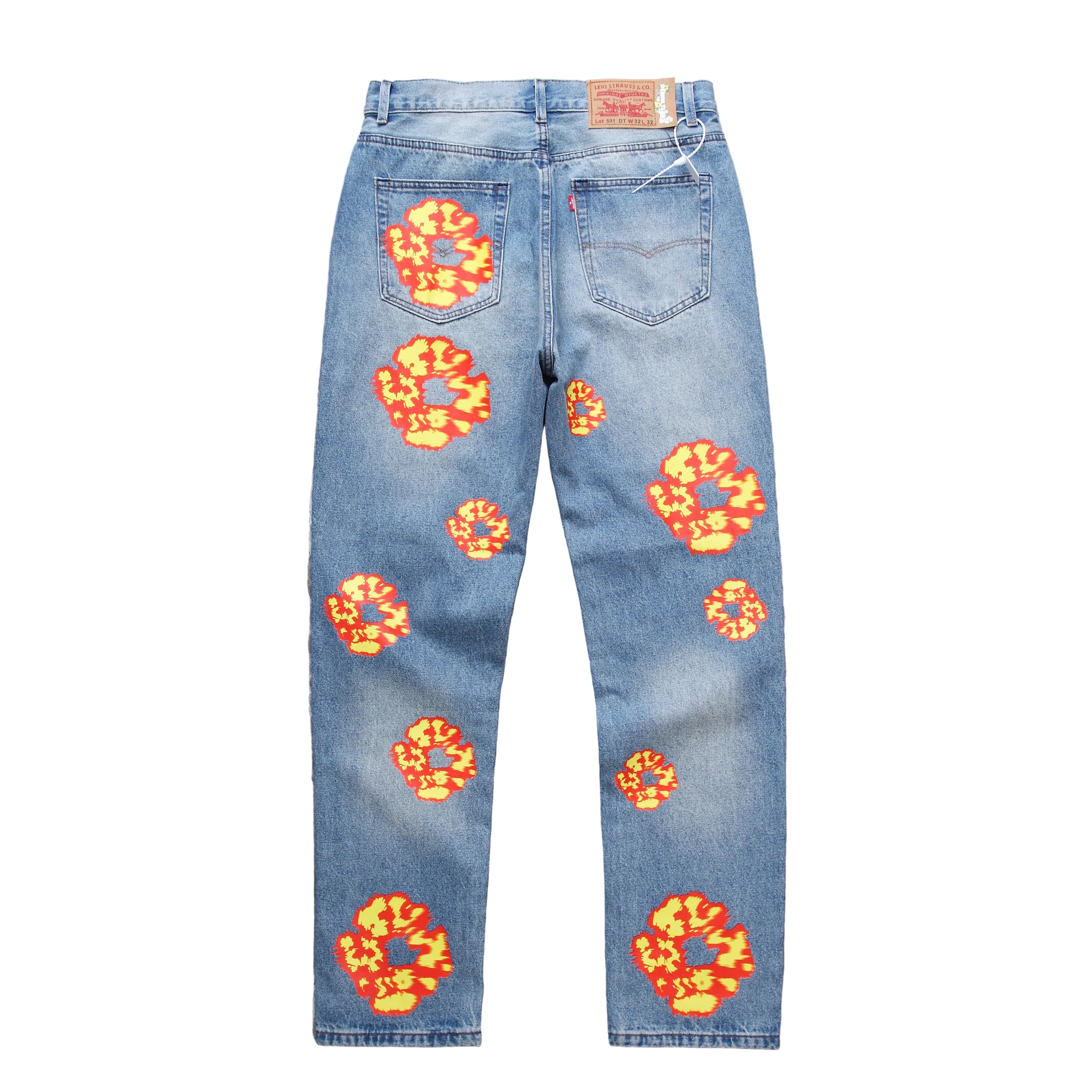 DENIM TEARS FLARE JEANS (Blue )
