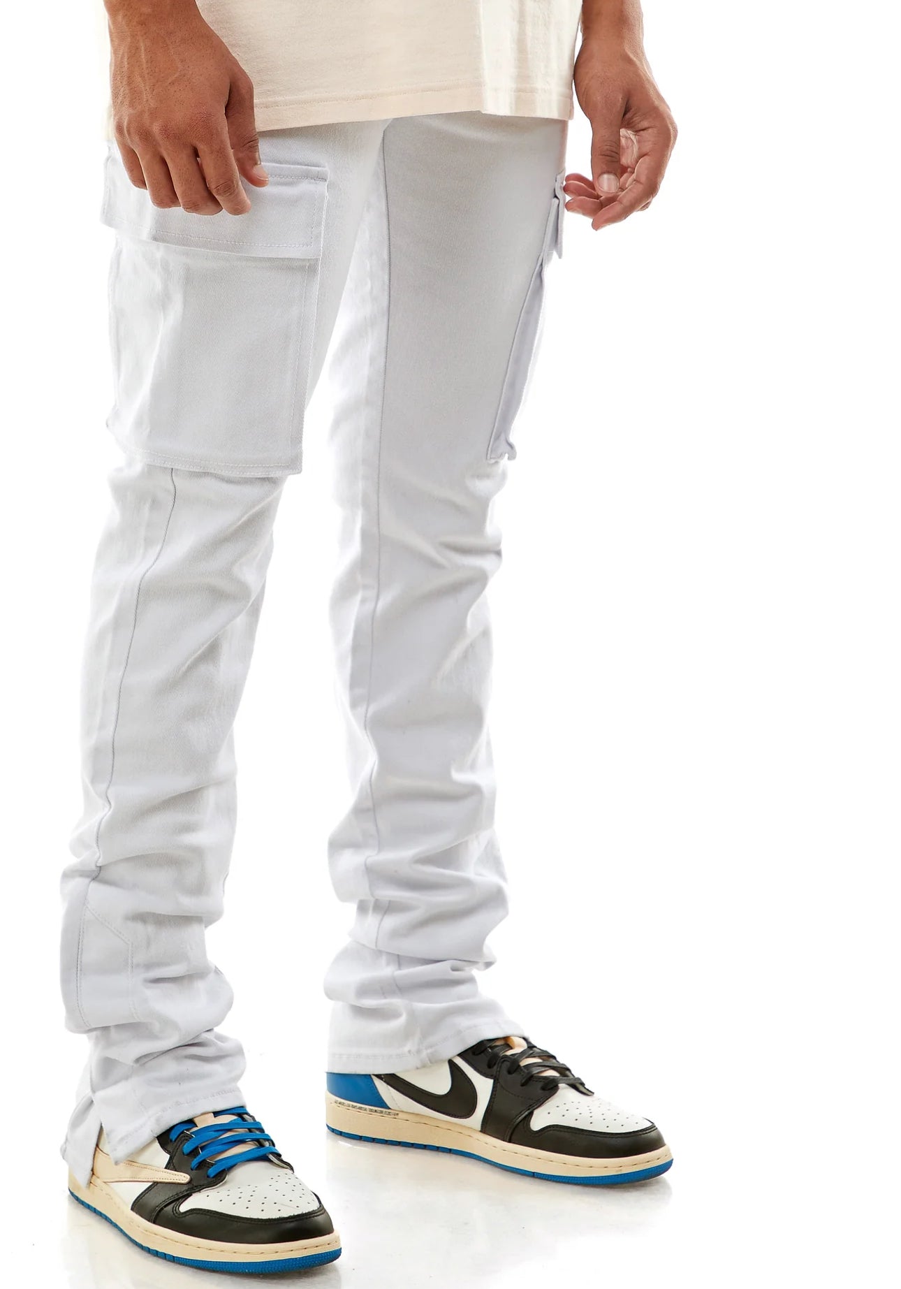 KDNK STACKED CARGO PANTS