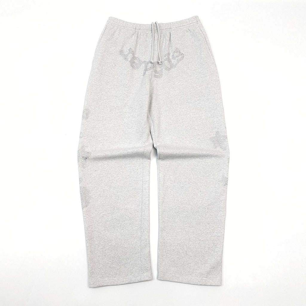 SP5DER RHINESTONES LOGO / SWEATPANTS / GRAY