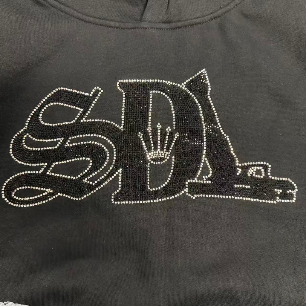 SDL RHINESTONES HOODIE /  BLACK