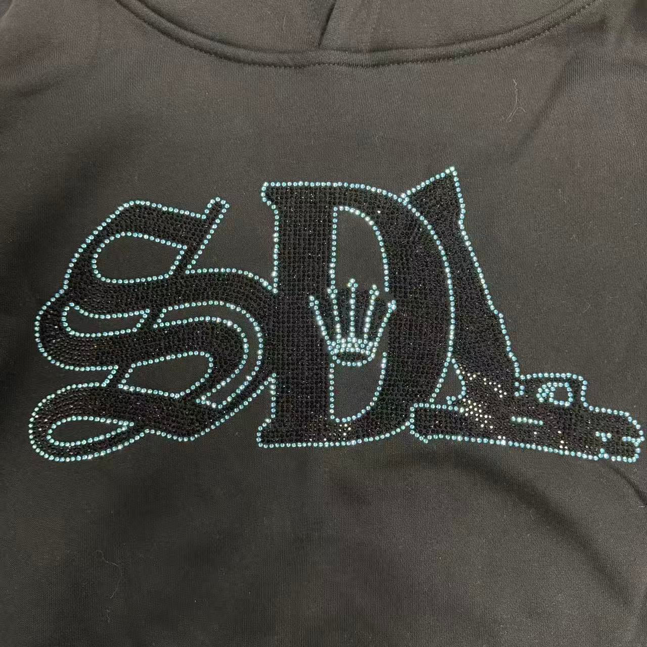 SDL RHINESTONES HOODIE / BLUE
