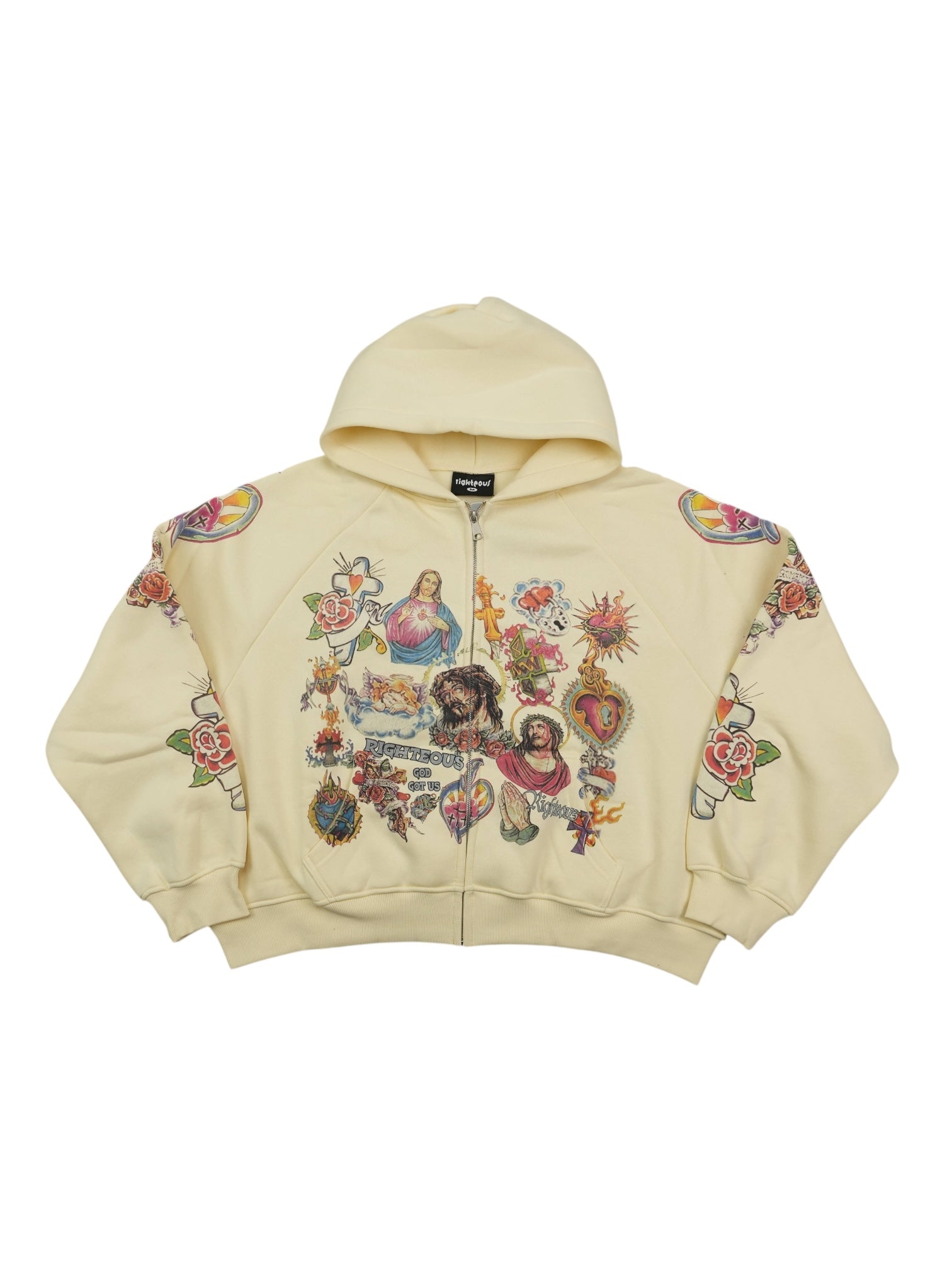 WE ARE RIGHTEOUS ZIP UP / CREAM