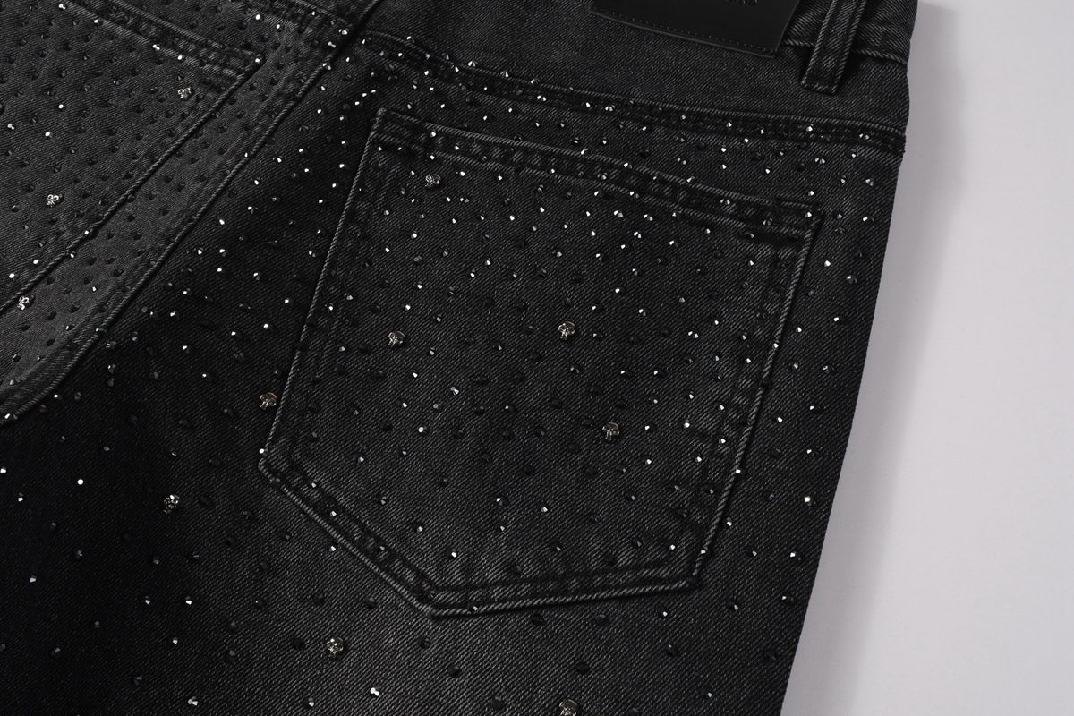 PURPLE MEN FASHION RHINESTONES JEANS “Baggy”