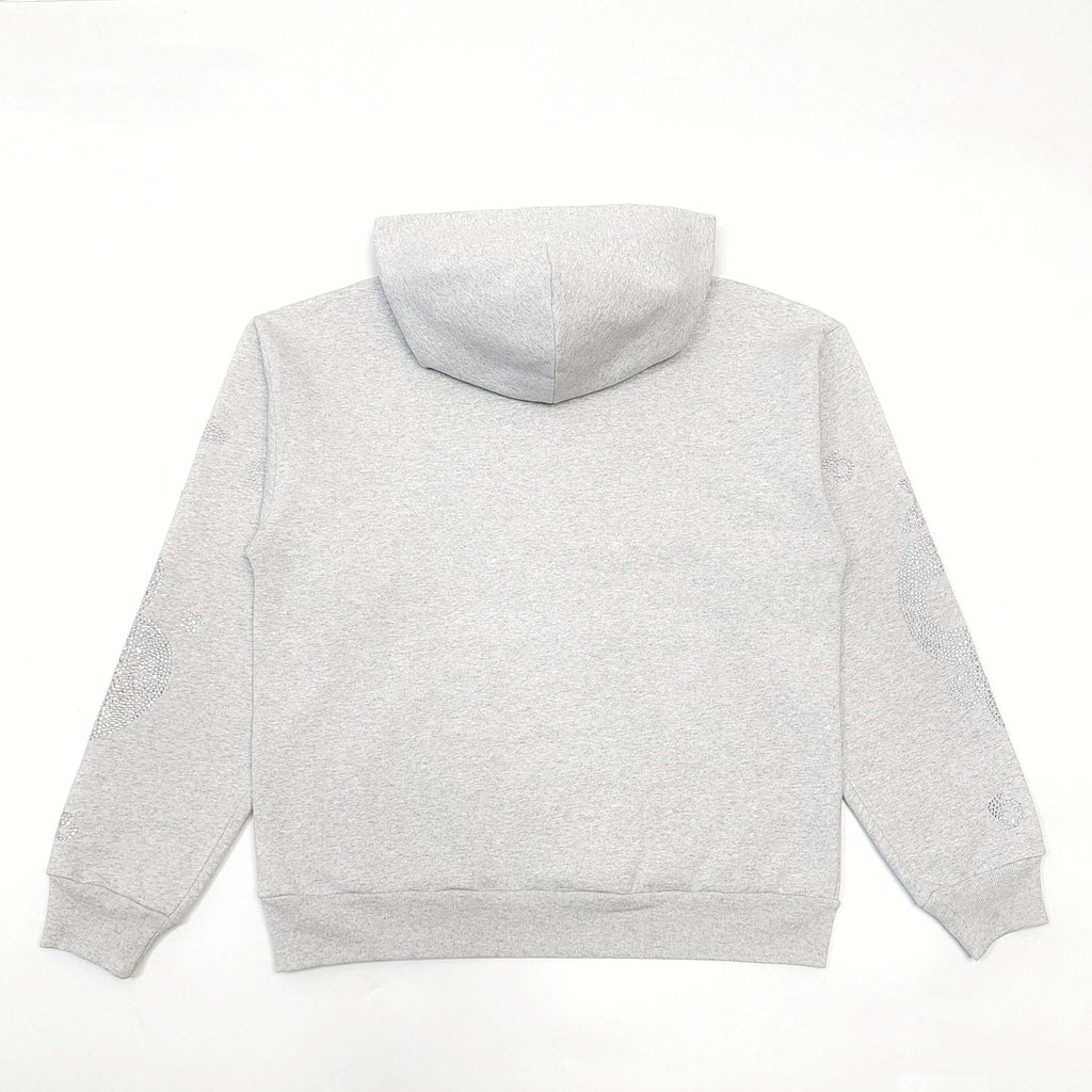 SP5DER RHINESTONES LOGO HOODIE / GRAY