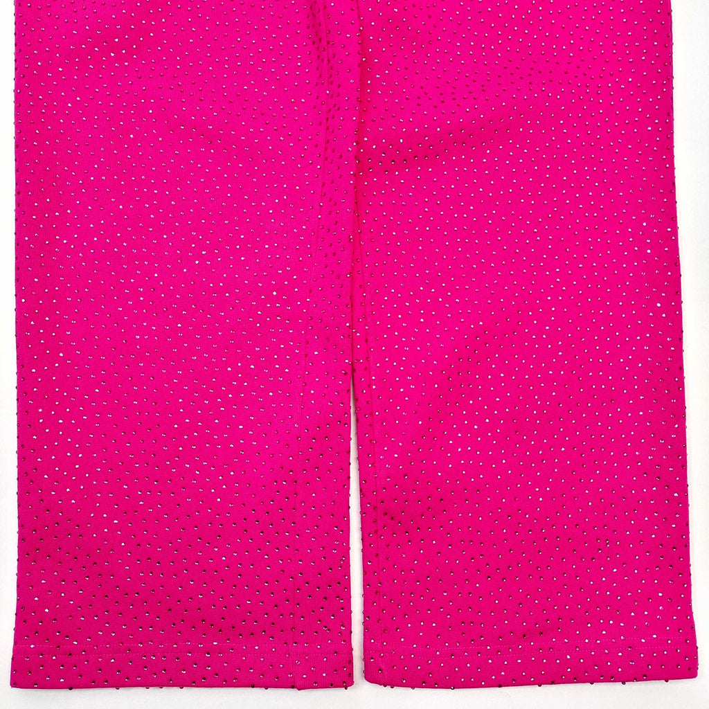 SP5DER RHINESTONES SWEATPANTS PINK
