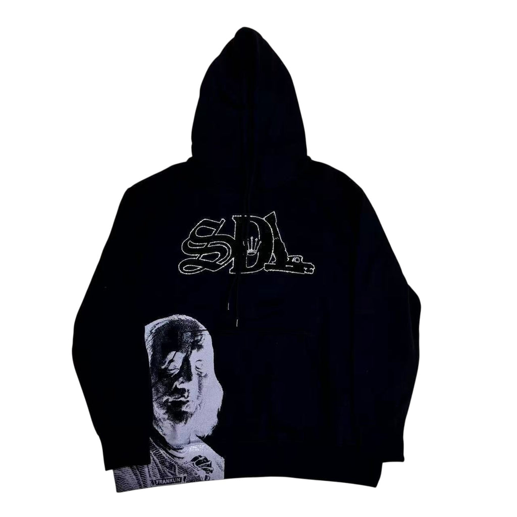 SDL RHINESTONES HOODIE /  BLACK