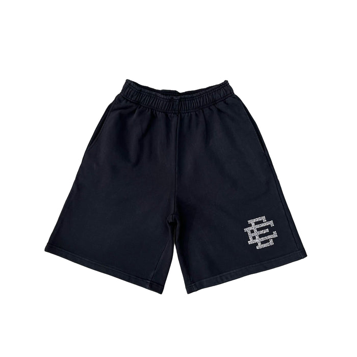 ERIC EMANUEL RHINESTONE LOGO SHORTS