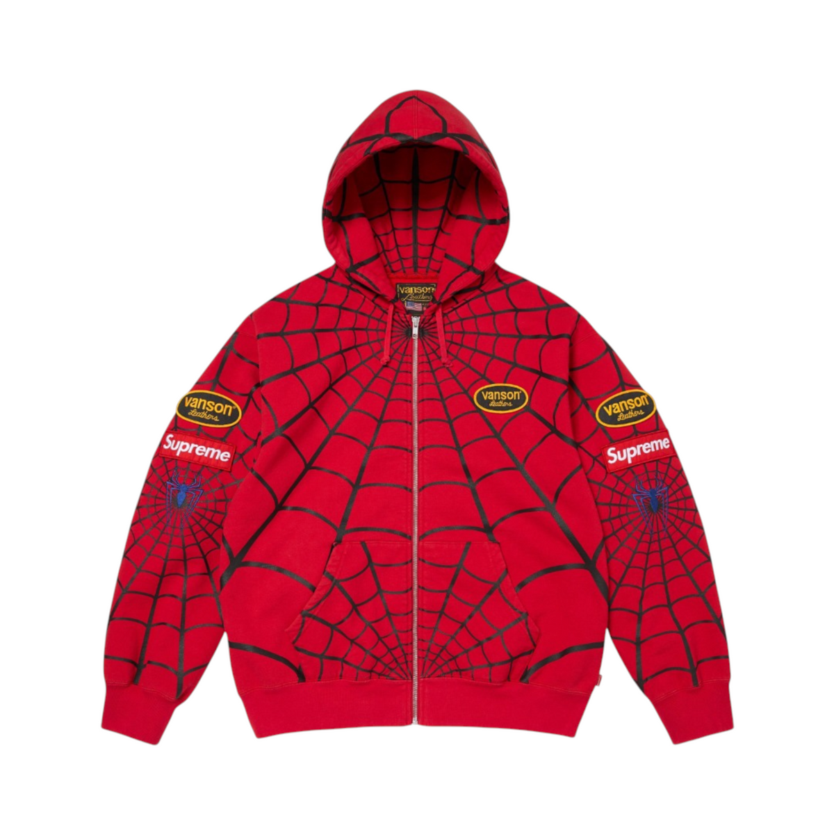 Supreme®/Vanson Leathers® Spider-Man Zip Up Hooded Sweatshirt