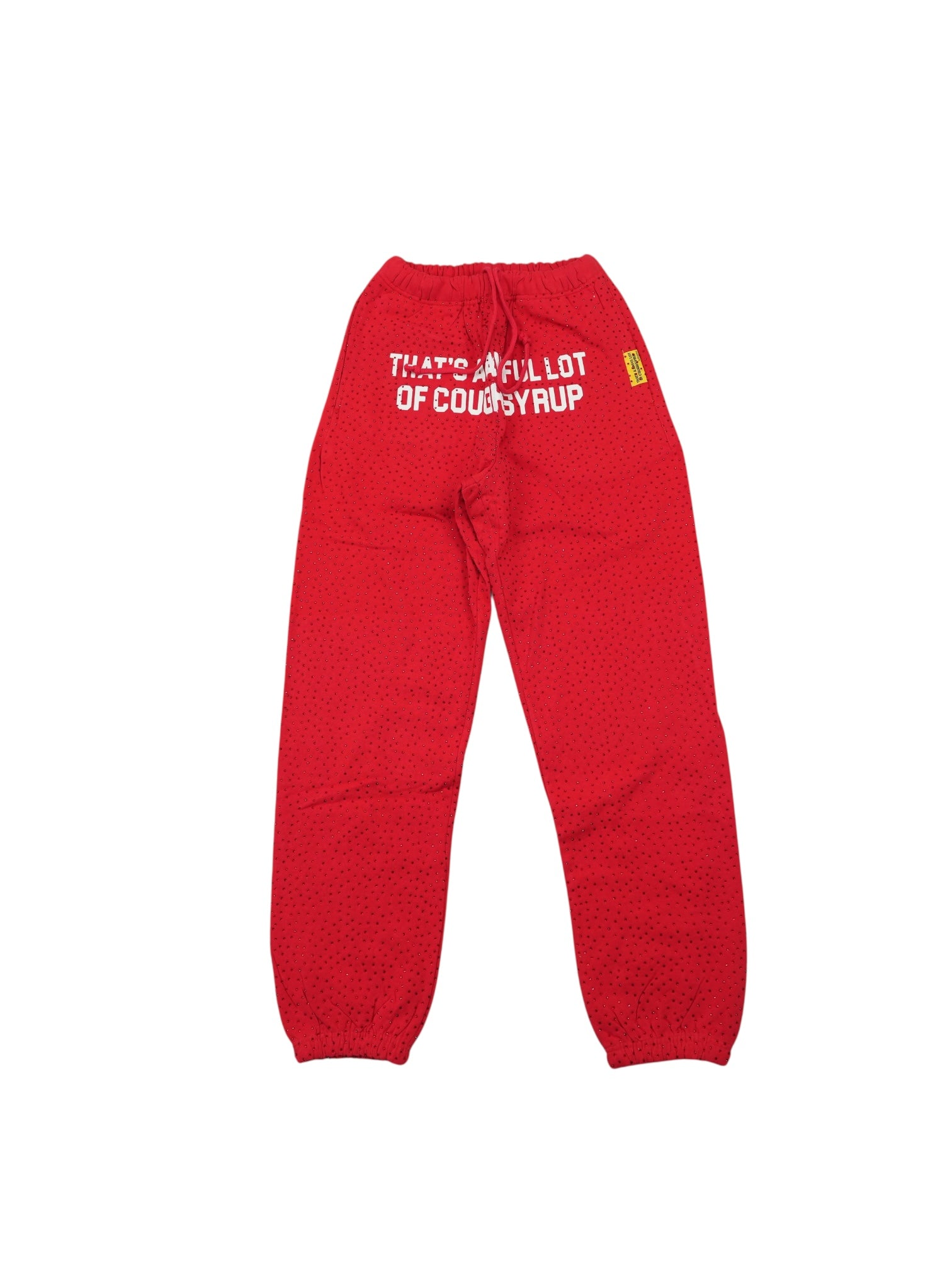 AWFUL LOT OF COUGH SYRUP / RHINESTONES SWEATPANTS / RED