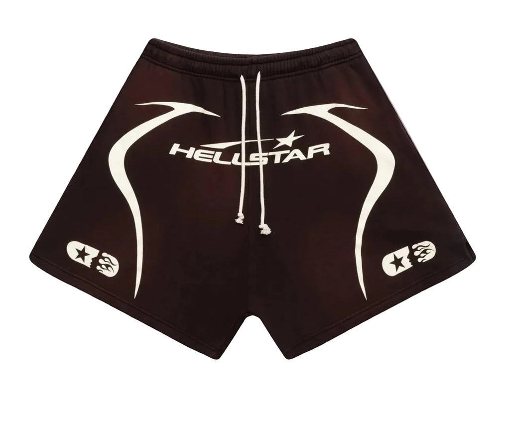 HELLSTAR SPORTS WARM UP SHORTS BROWN 🔝