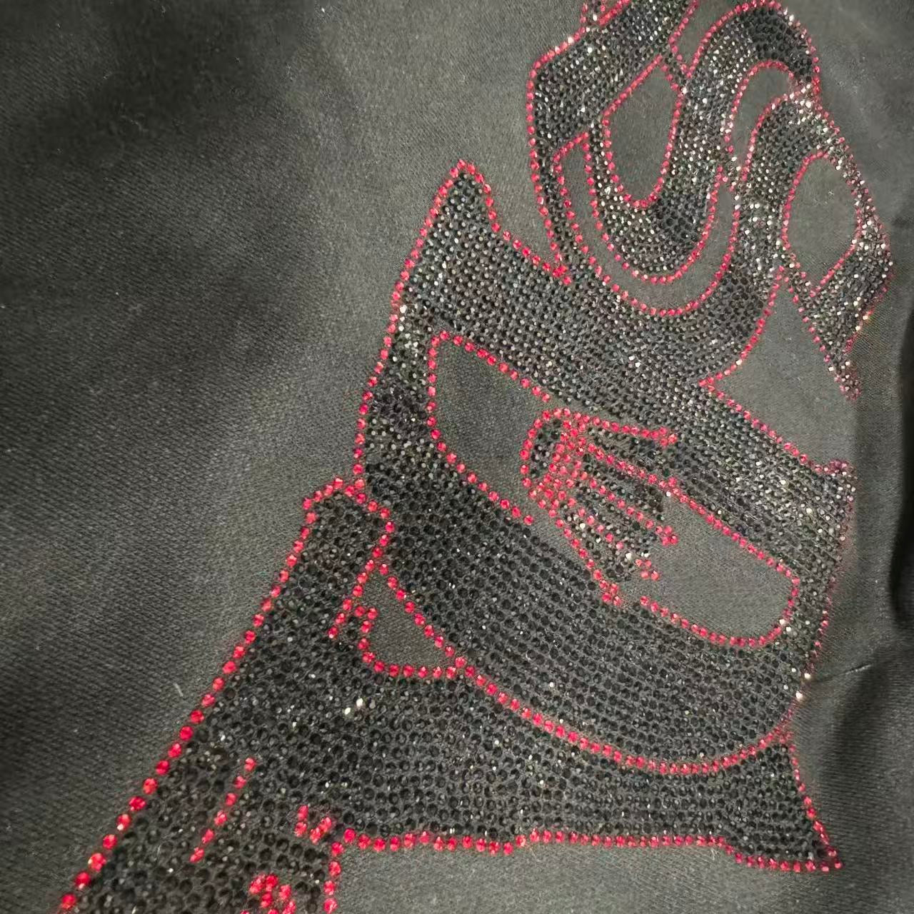 SDL RHINESTONES HOODIE / RED