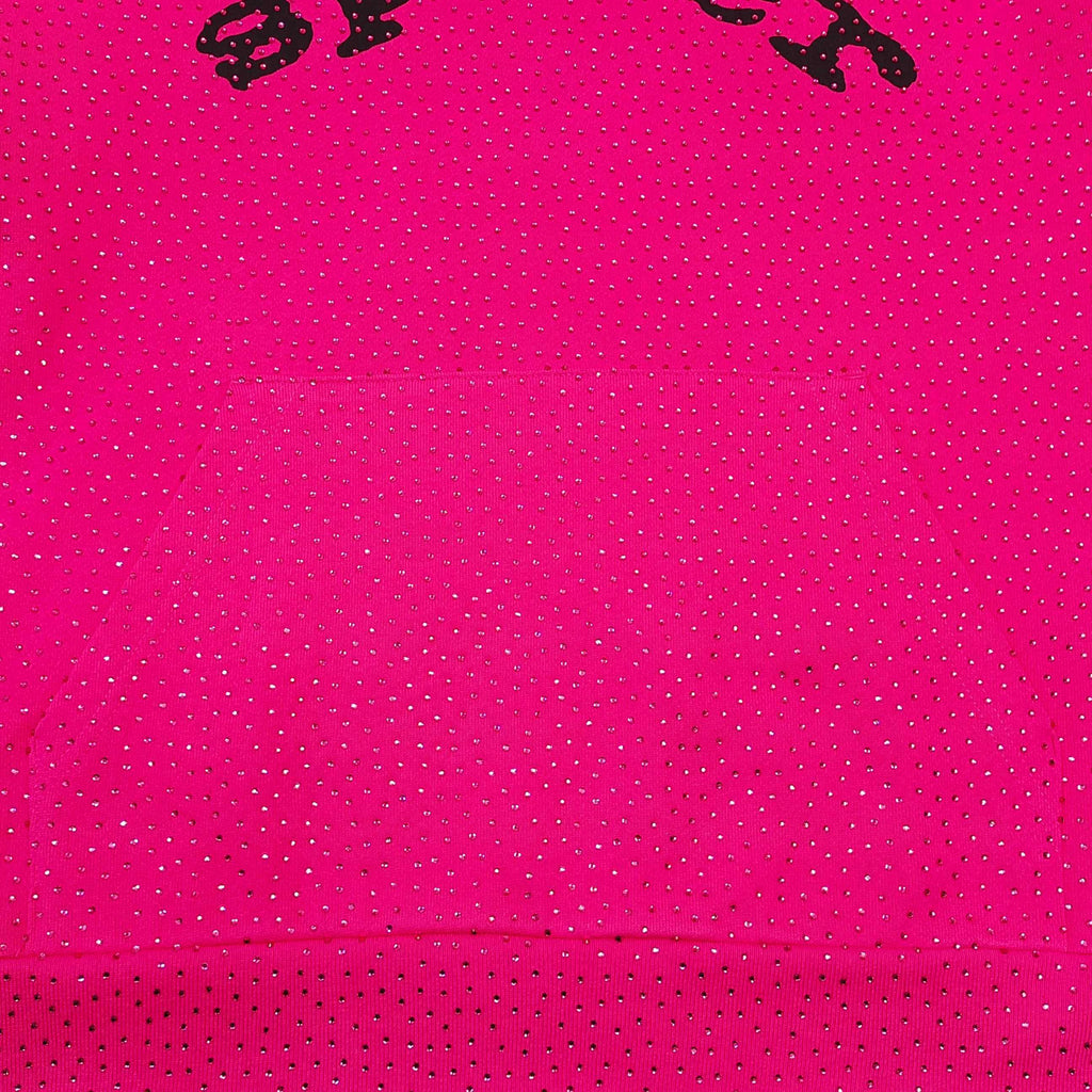 SP5DER RHINESTONES HOODIE PINK