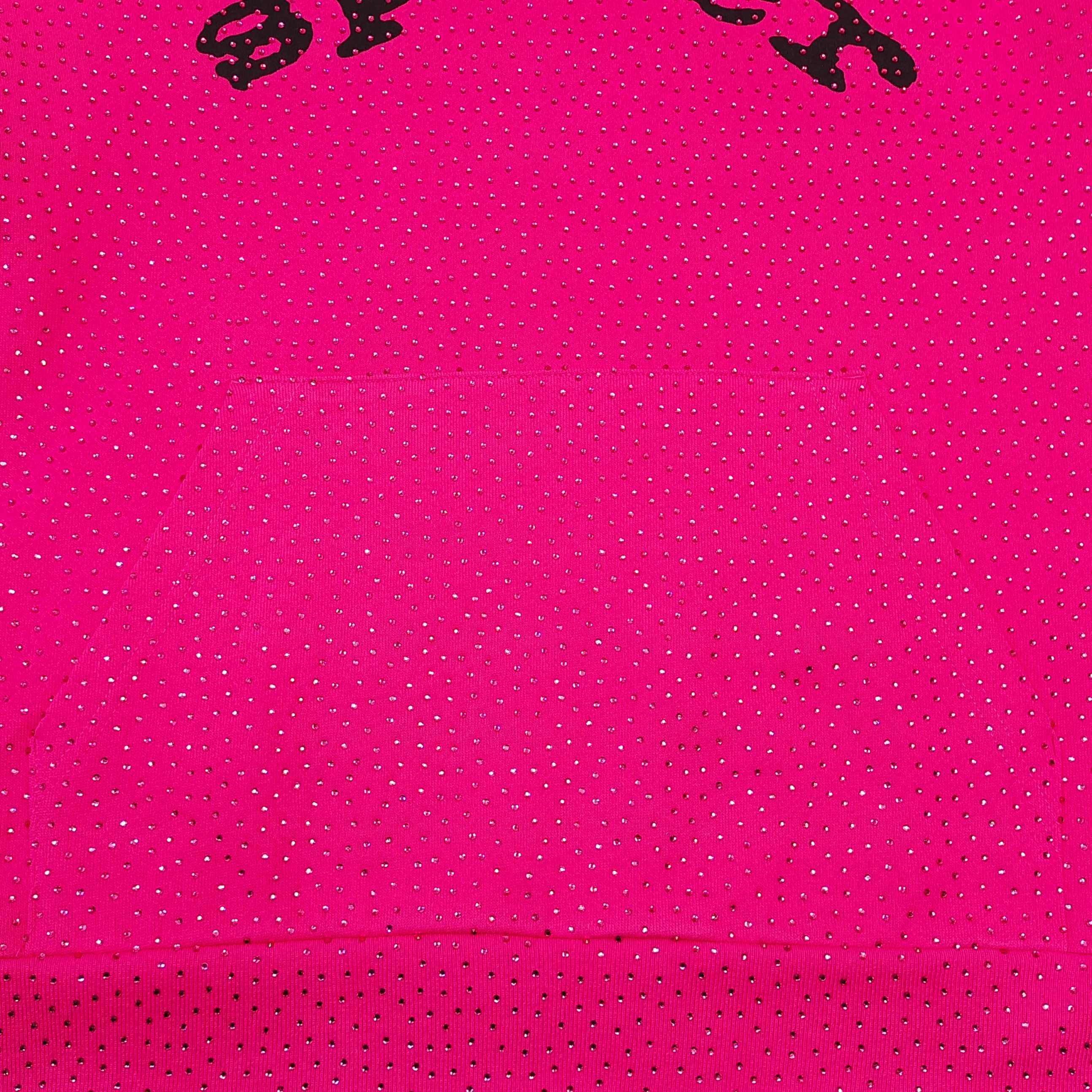 SP5DER RHINESTONES HOODIE PINK