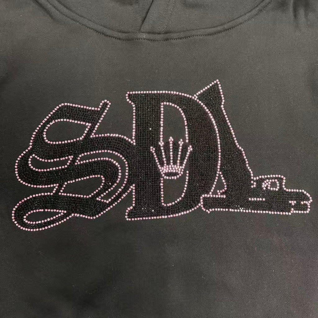 SDL RHINESTONES HOODIE / PINK