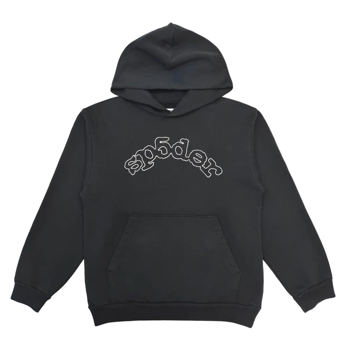 SP5DER — EMBROIDERED LOGO HOODIE