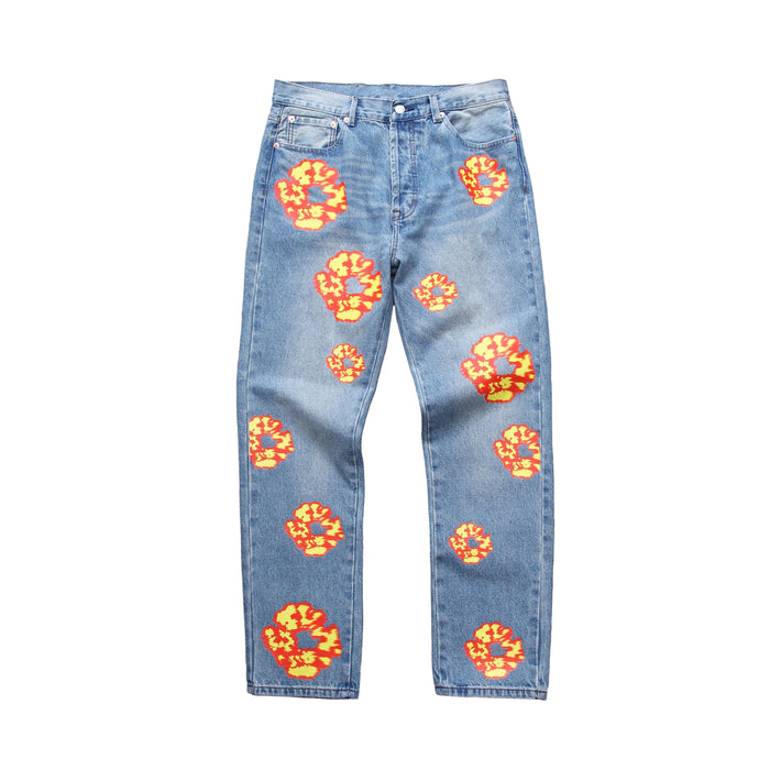DENIM TEARS FLARE JEANS (Blue )