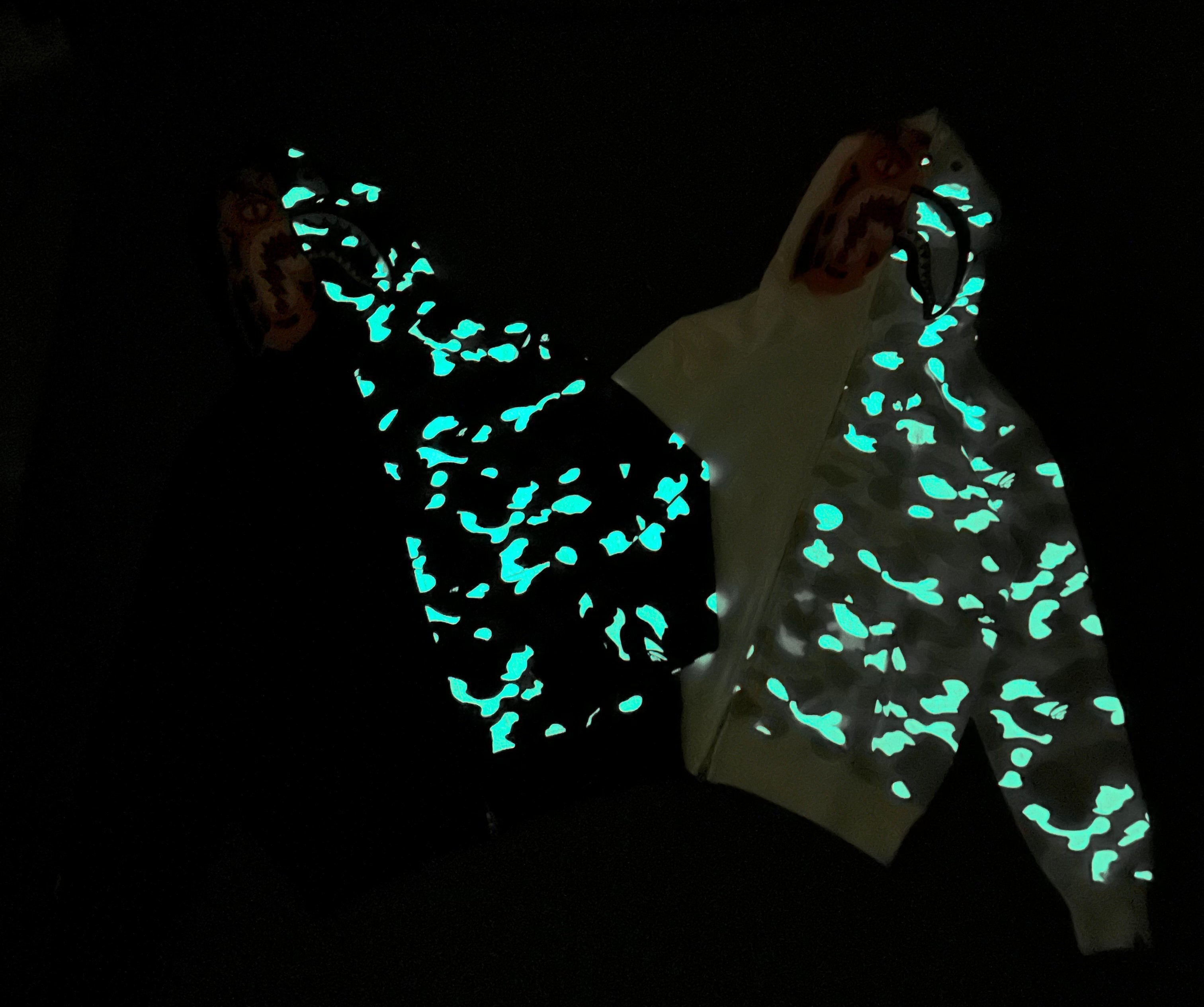 BAPE SHARK GLOW IN THE DARK JACKET