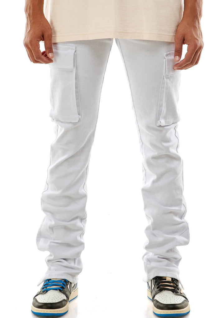 KDNK STACKED CARGO PANTS