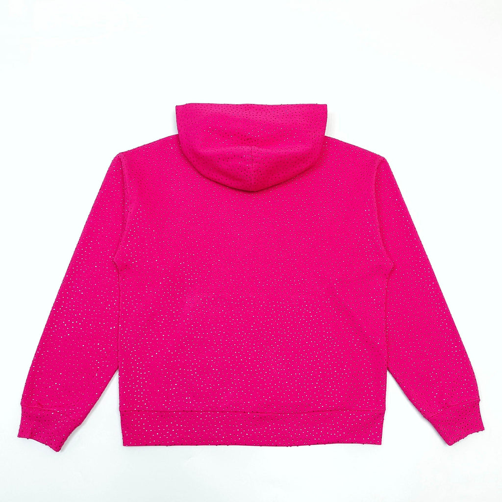 SP5DER RHINESTONES HOODIE PINK