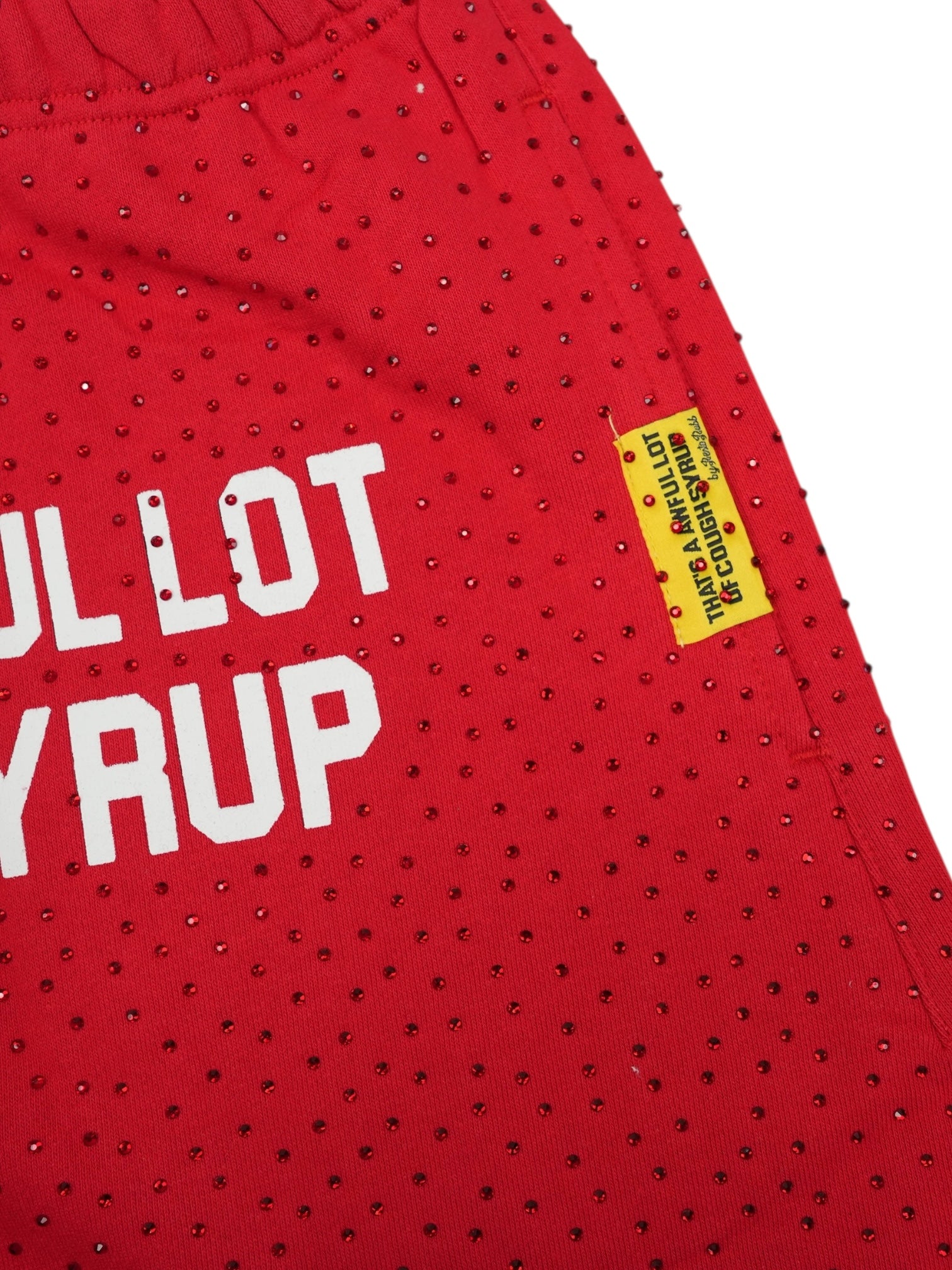 AWFUL LOT OF COUGH SYRUP / RHINESTONES SWEATPANTS / RED