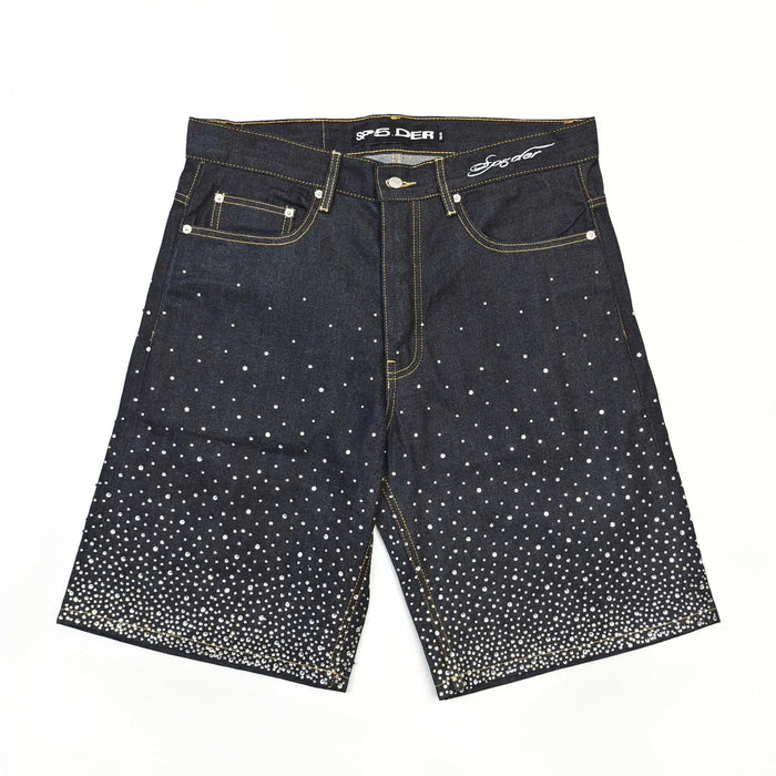 SP5DER RHINESTONES SHORTS