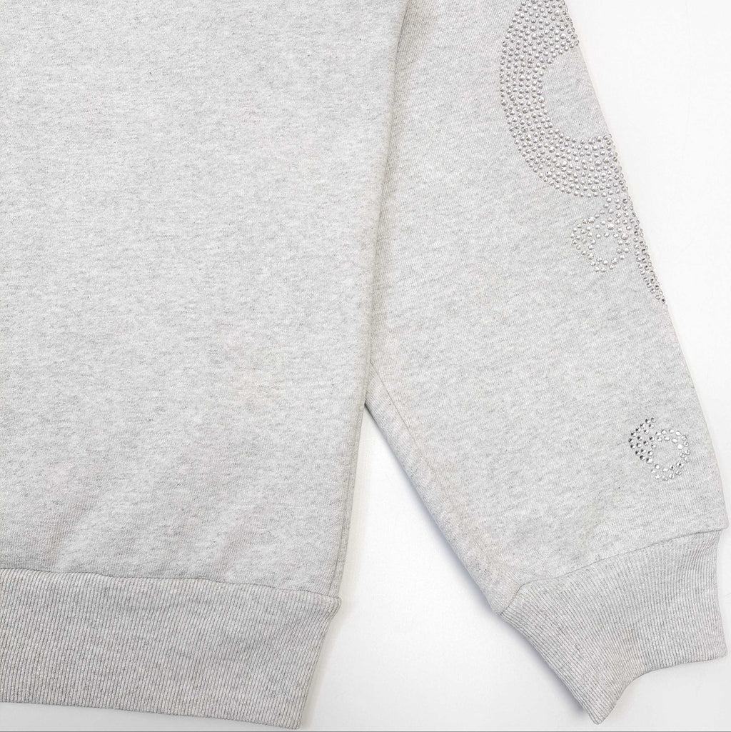 SP5DER RHINESTONES LOGO HOODIE / GRAY