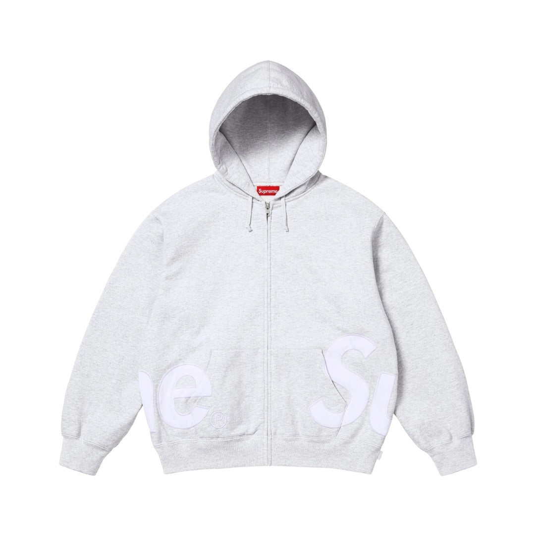 SUPREME 25SS BIG LOGO ZIP UP (GREY)