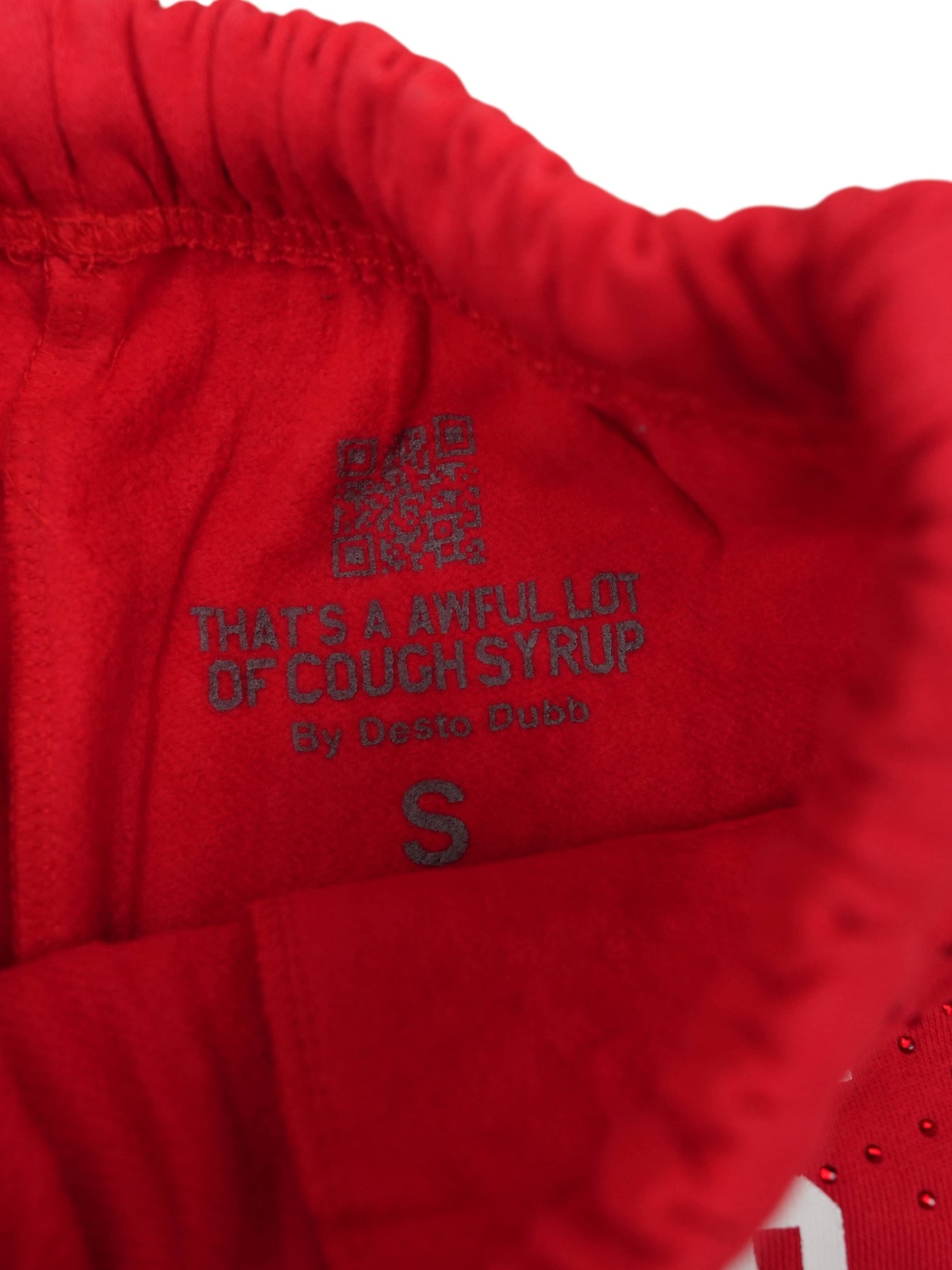 AWFUL LOT OF COUGH SYRUP / RHINESTONES SWEATPANTS / RED