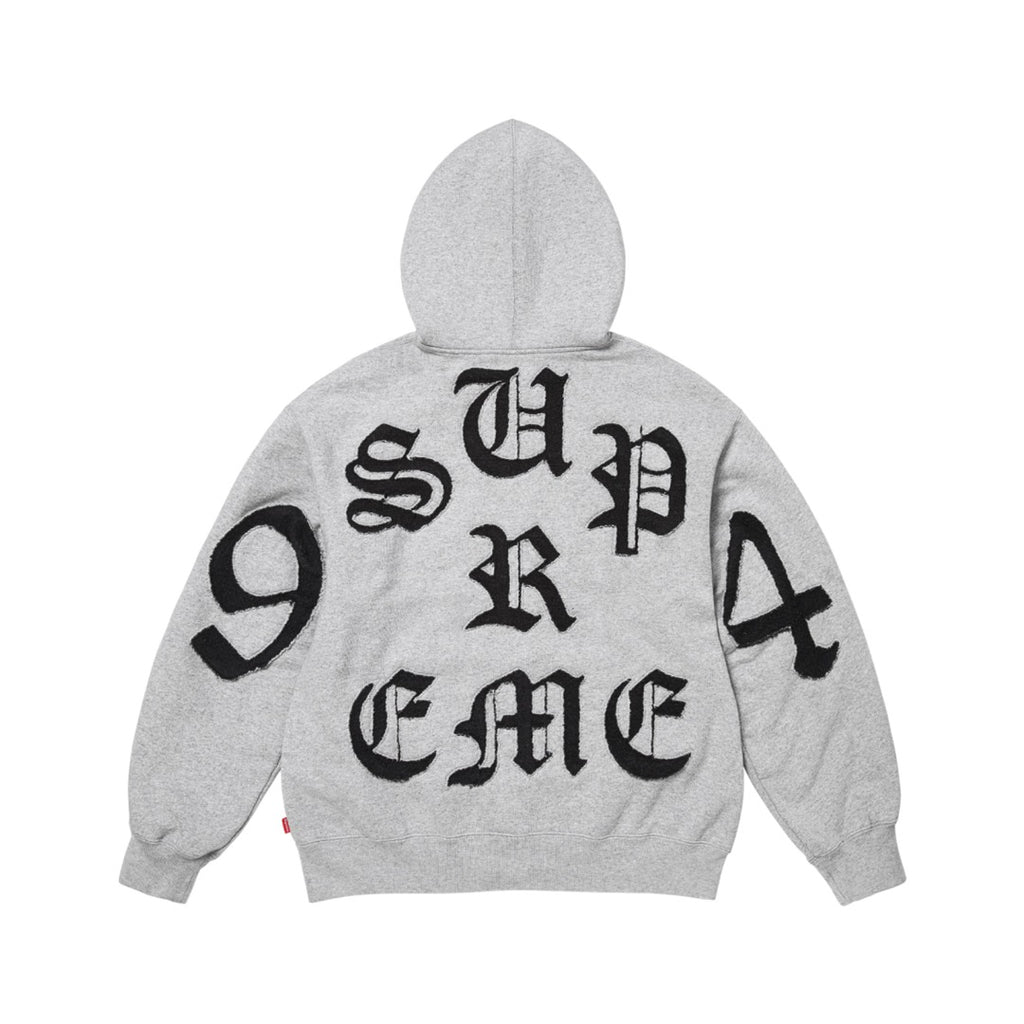 Supreme 26SS “Cut Out” Zip Up Hoodie Grey