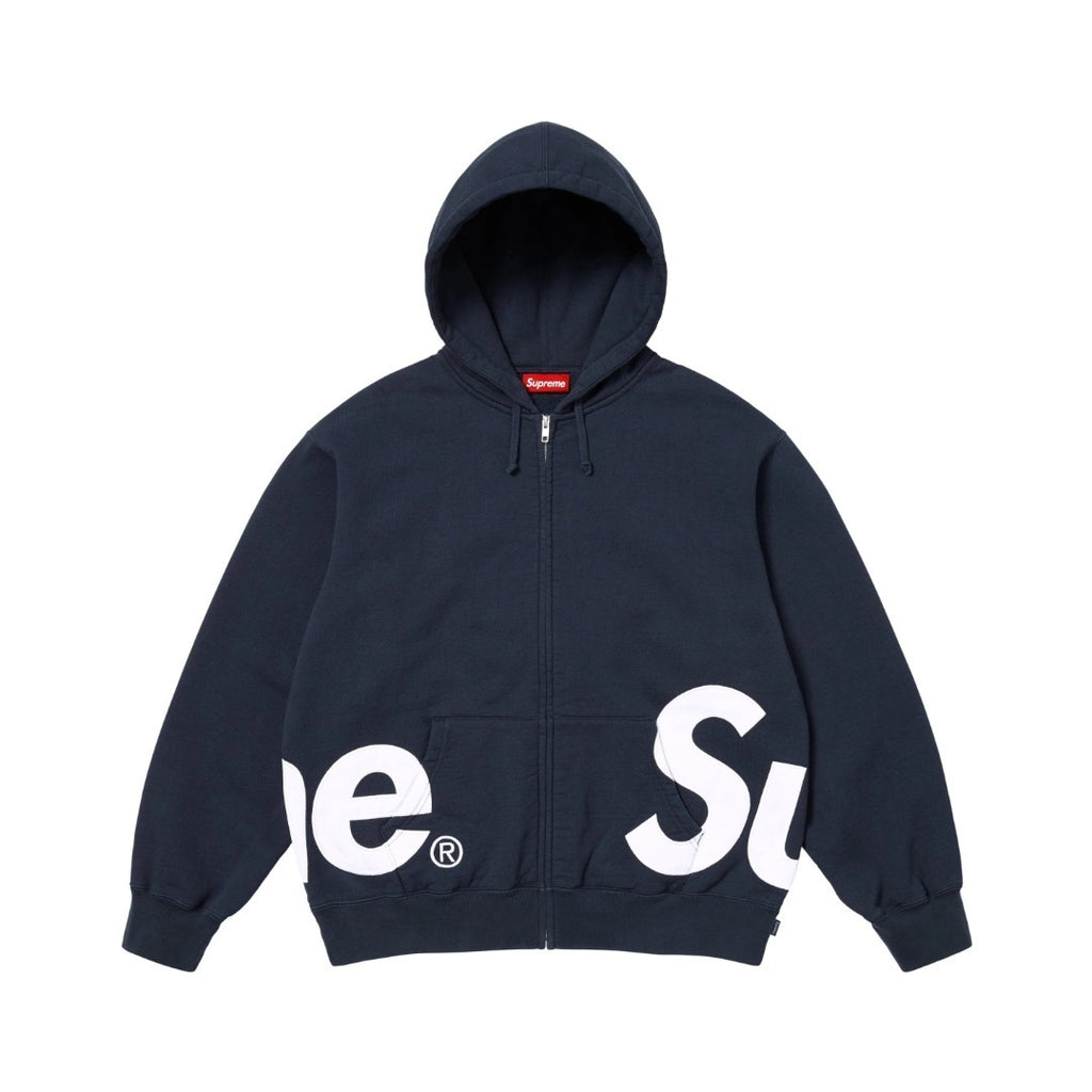 SUPREME 25SS BIG LOGO ZIP UP (BLUE)