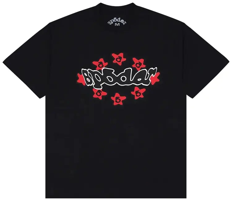SP5DER — WARPED TEE BLACK
